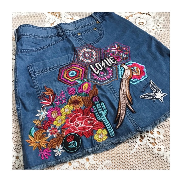 Spell Flower🌻Child Denim Skirt XS - Picture 3 of 6